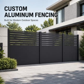 Modern Durable Weather Resistant Decorative Aluminum Fence Panels for Backyard Patio and Residential Boundary