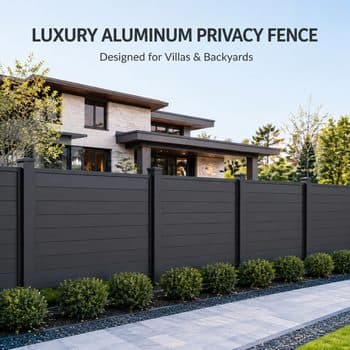 Luxury Heavy Duty Modular Powder Coated Aluminum Safety Fence for Villa Poolside Patio and Garden Enclosure