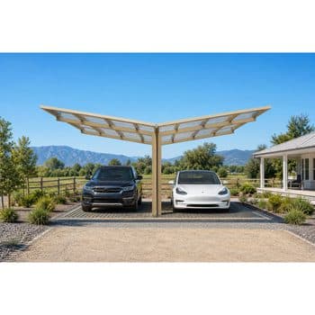 Custom Aluminum Modern Arch Carport Column Post Support Structure Windproof Fixed Design for Garden Outdoor Family Car Parking