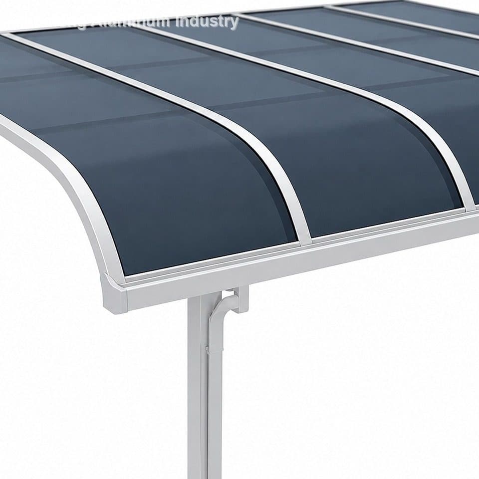 Aluminum Building Entrance Awning Sun Shade UV Blocking Canopy for Restaurant Outdoor Dining Area