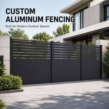 Modern Durable Weather Resistant Decorative Aluminum Fence Panels for Backyard Patio and Residential Boundary