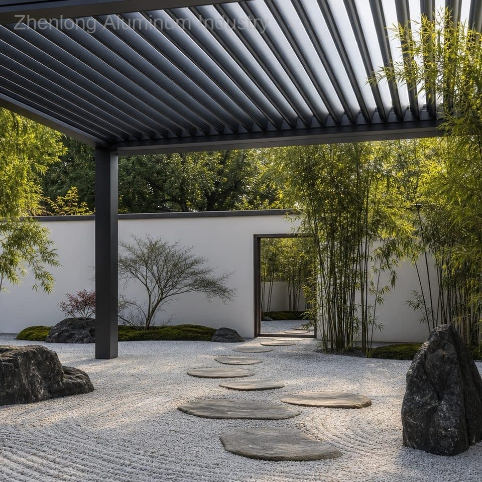 Innovative LED Integrated 4x4m Motorized Pergola for Terrace Outdoor Aluminum Structure Residential & Commercial