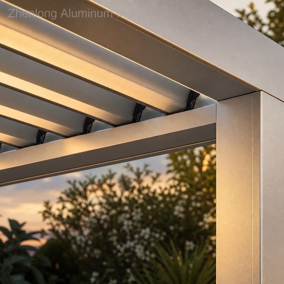 Stylish Hidden Drainage System 3x6m Pergola for Swimming Pool Outdoor Aluminum Structure Residential