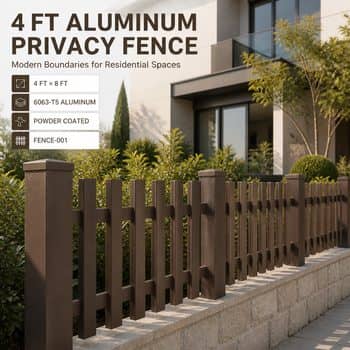 Luxury Durable Rust Resistant Solid Aluminum Railing Panels for Residential Balcony Courtyard and Outdoor Boundary