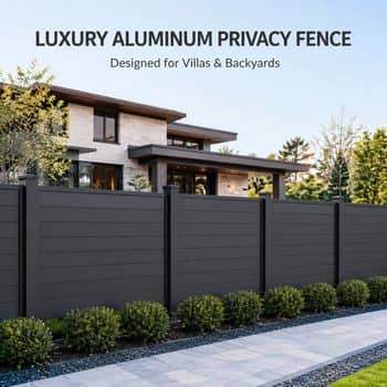 Luxury Heavy Duty Modular Powder Coated Aluminum Safety Fence for Villa Poolside Patio and Garden Enclosure
