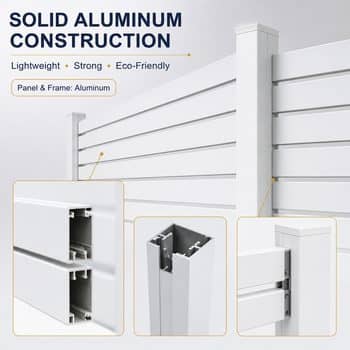 Premium Choice 6ft X 8ft Customized Color Luxury AAMA Powder Coated Horizontal Slat Aluminum Privacy Fence for Villa Patio