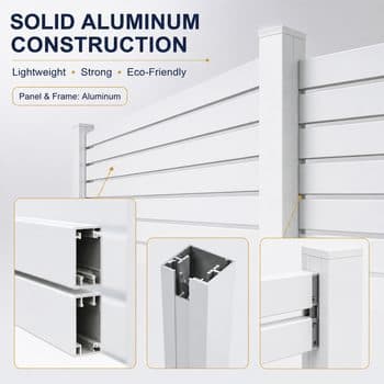 Premium Choice 6ft X 8ft Customized Color Luxury AAMA Powder Coated Horizontal Slat Aluminum Privacy Fence for Villa Patio