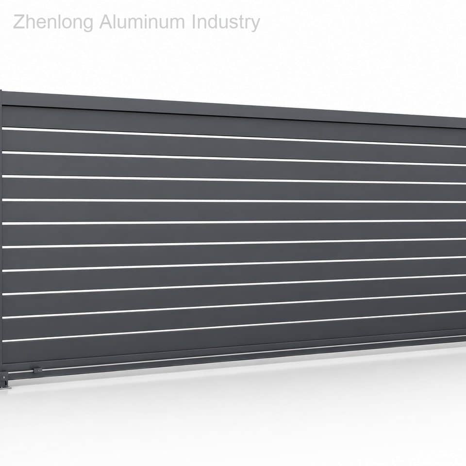 Aluminum Driveway Gates Ultra-Slim Frame Panoramic View Eco-Friendly Luxury AAMA Powder Coated for Residential Use