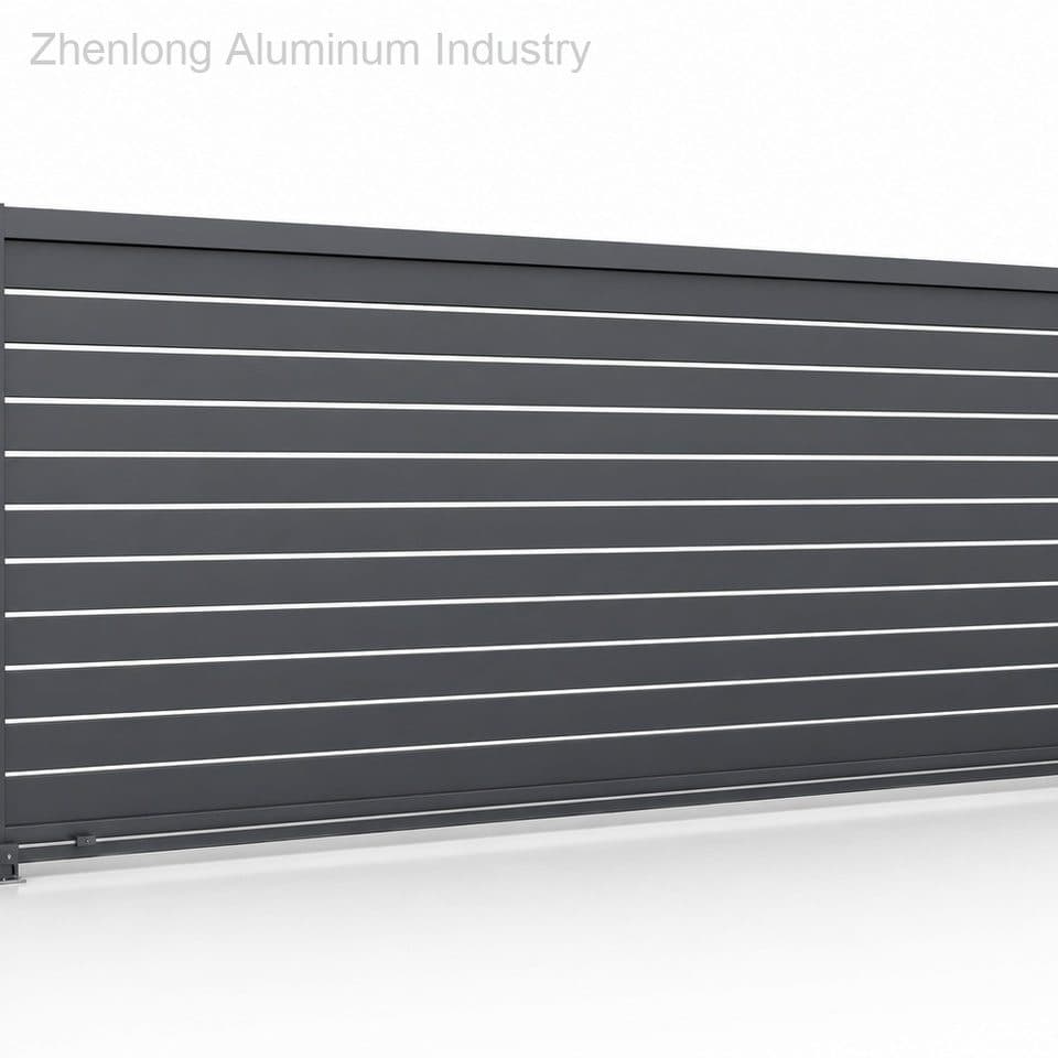 Aluminum Driveway Gates Ultra-Slim Frame Panoramic View Eco-Friendly Luxury AAMA Powder Coated for Residential Use