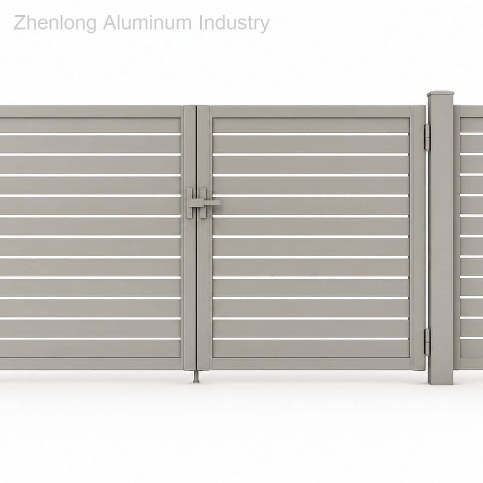 Weatherproof Modern Aluminum Driveway Gates Heavy Duty Eco-Friendly Ornamental for Private Estate
