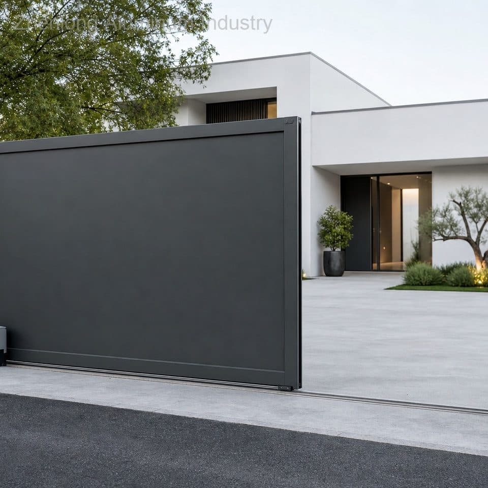 Aluminum Sliding Driveway Gates Eco-Friendly Durable Construction Luxury Residential Use for Long Life