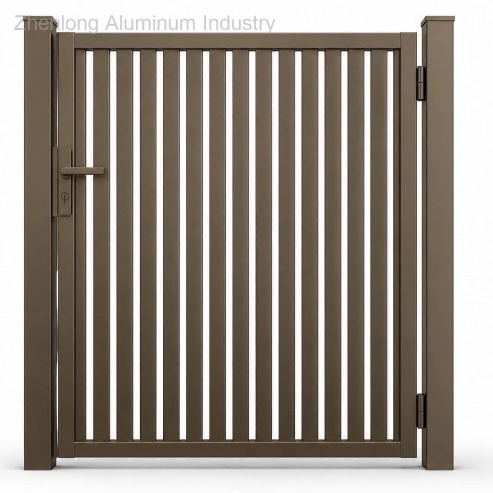 Sophisticated Aluminum Anti-Corrosion Driveway Gate Heavy Duty Reinforced with 3D Modeling for Residential Use
