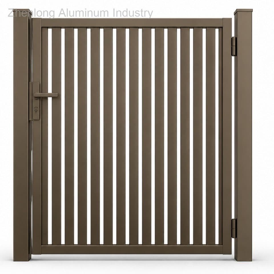 Sophisticated Aluminum Anti-Corrosion Driveway Gate Heavy Duty Reinforced with 3D Modeling for Residential Use