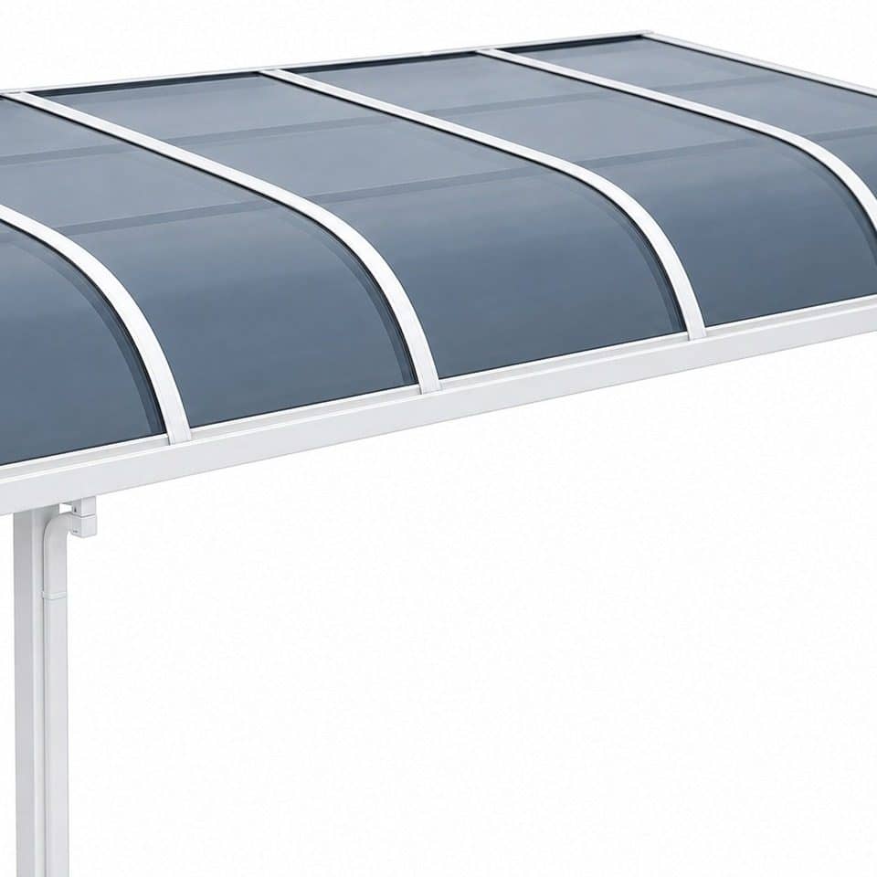 Aluminum Patio Awning Canopy Windproof Fixed Outdoor Structure Modular Easy Installation Kit for Side Door Weather Protection