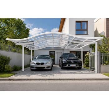 Aluminum Carport Roof Modern Design Low Maintenance Long Lasting Anti-Corrosion Powder Coated Finish for Outdoor Garden Use